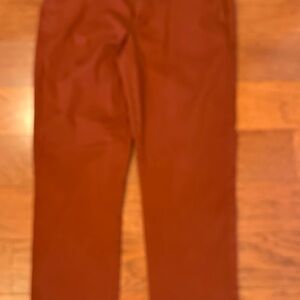 J. Crew Men's Flex straight leg pants Rust/34 X 32/ 99 cotton/ 1 elastane